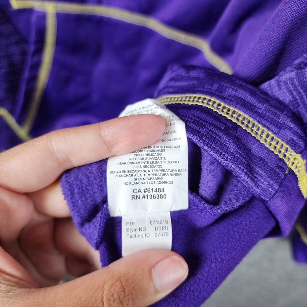 NFL Team Apparel Minnesota Vikings Hoodie Mens Medium Purple Space Dye Pullover - Picture 6 of 7